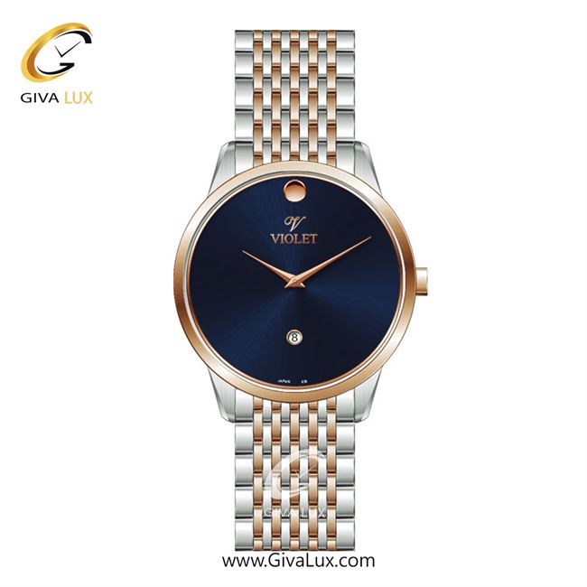 ساعت مچی اورجینال مردانه ویولت VIOLET نقره ای-رزگلد | رزگلد-نقره ای| سرمه ای| کد رفرنس 0550/2